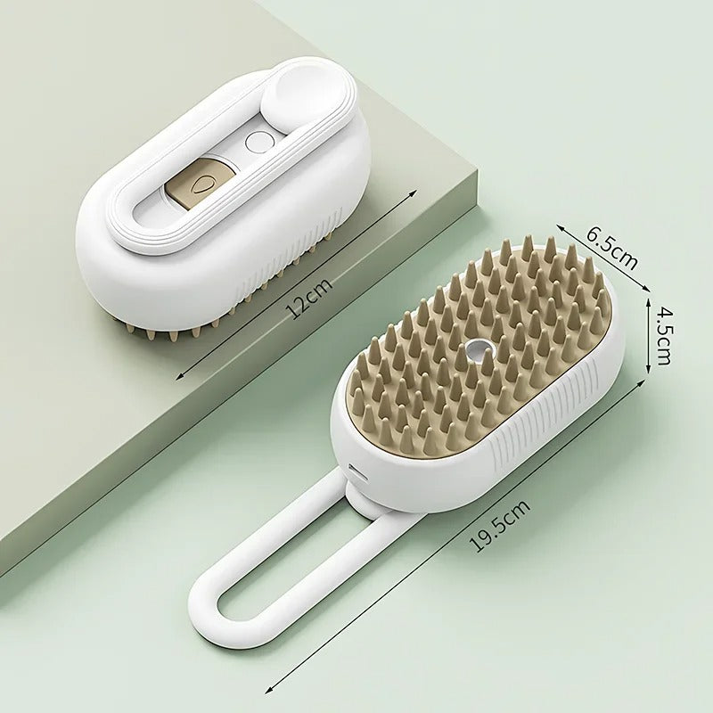 3-in-1 Electric Steam Grooming Brush for Dogs &amp; Cats